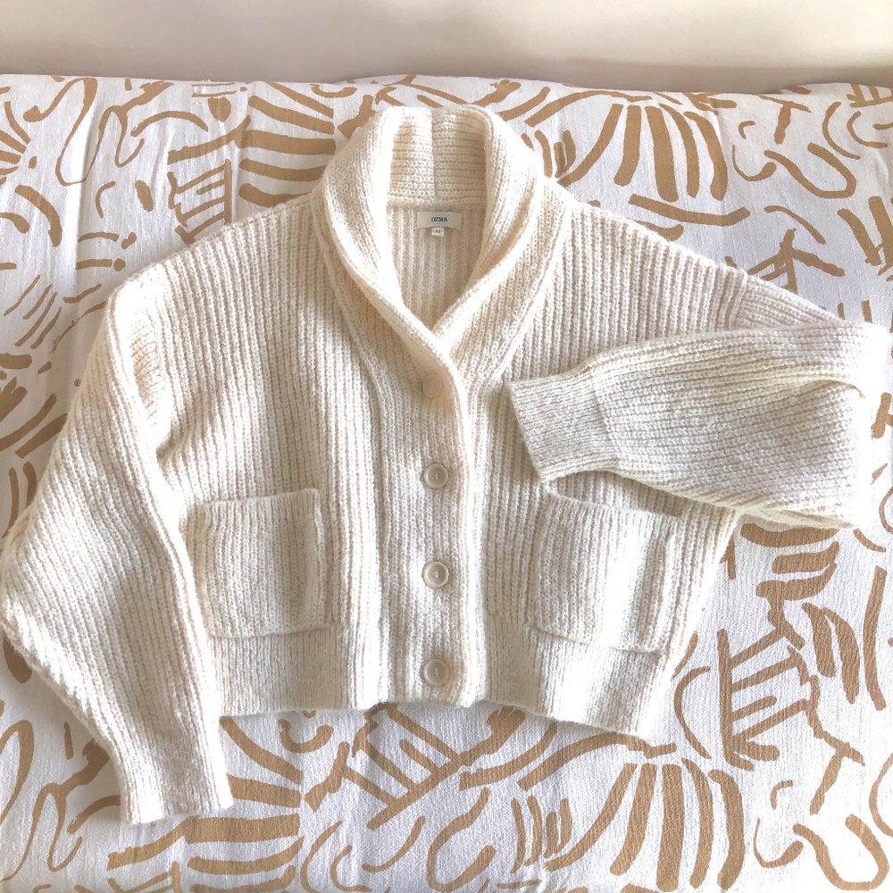 OZMA of California Sloan Cardigan Cream Alpaca